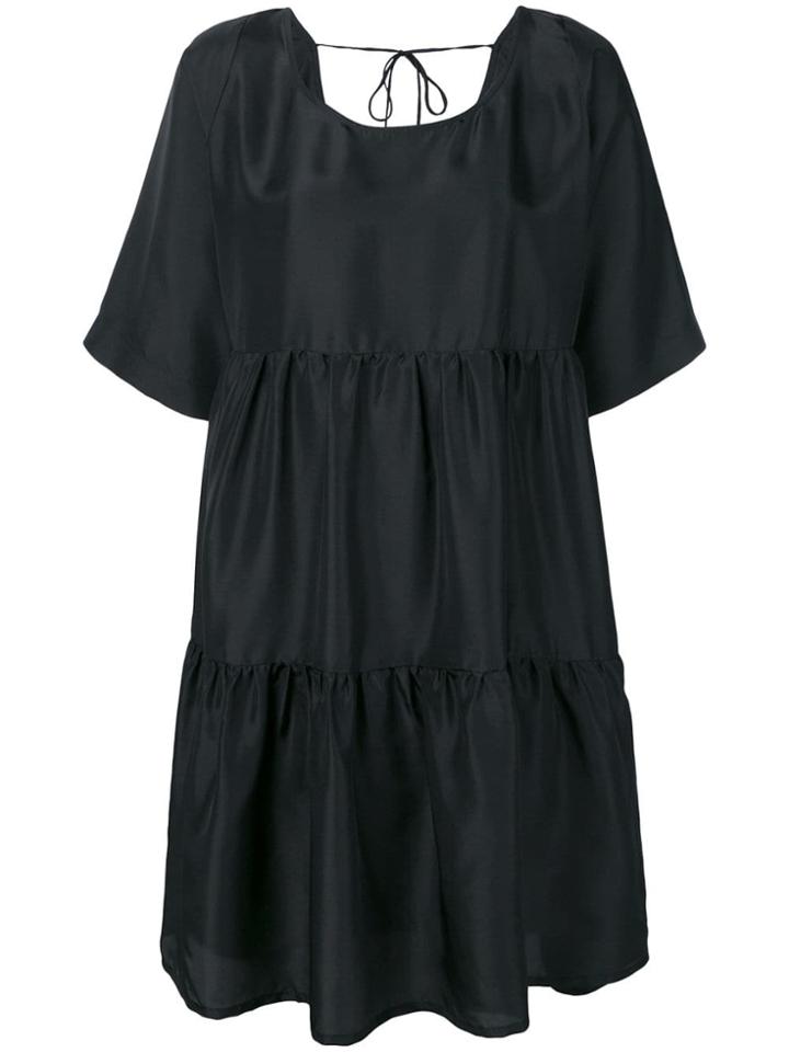 P.a.r.o.s.h. Tiered Short-sleeve Dress - Black