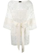 Ermanno Ermanno Floral Embroidered Sheer Tunic - White