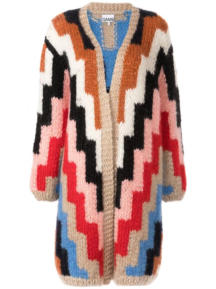 Ganni Intarsia Knit Cardigan - Multicolour 999