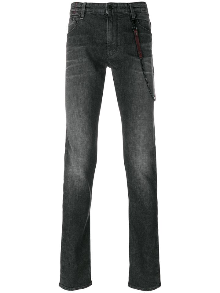 Emporio Armani Chain Detail Jeans - Grey