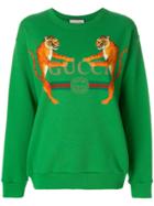 Gucci Logo With Tigers Sweatshirt - Green