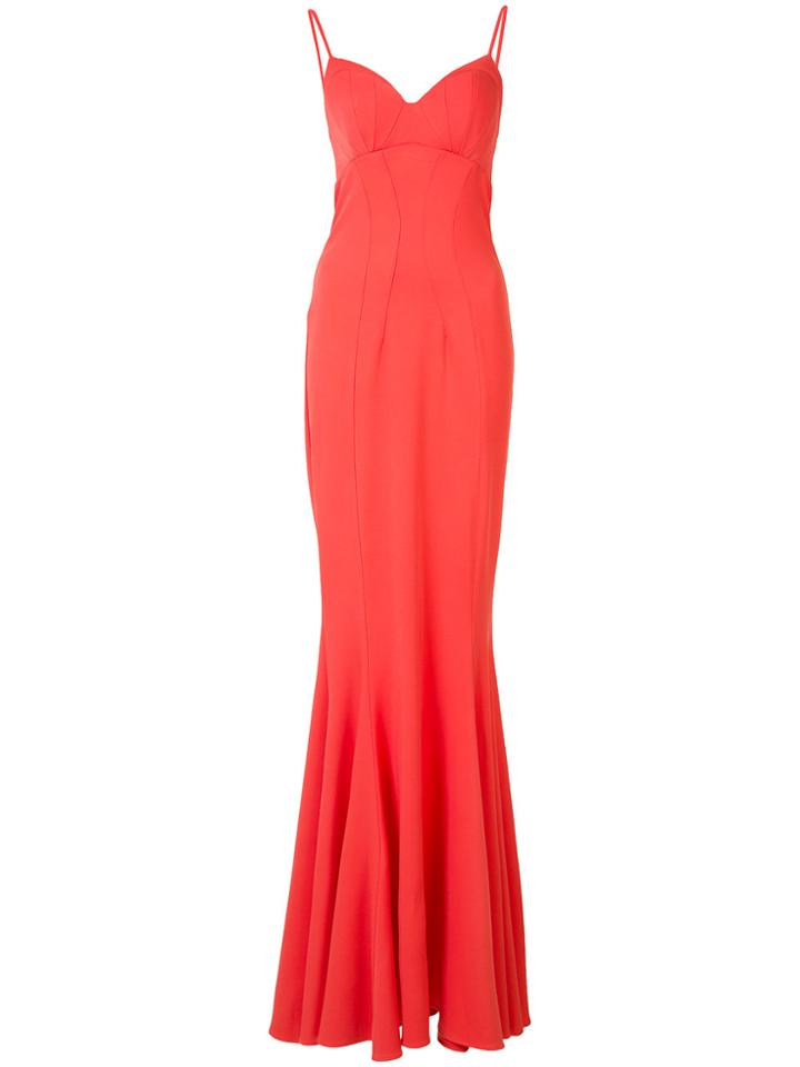 Zac Zac Posen Fitted Gown - Pink & Purple