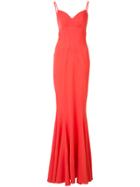 Zac Zac Posen Fitted Gown - Pink & Purple