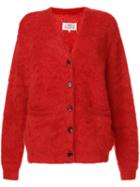 Maison Margiela - Classic Knitted Cardigan - Women - Polyamide/mohair/wool - S, Red, Polyamide/mohair/wool