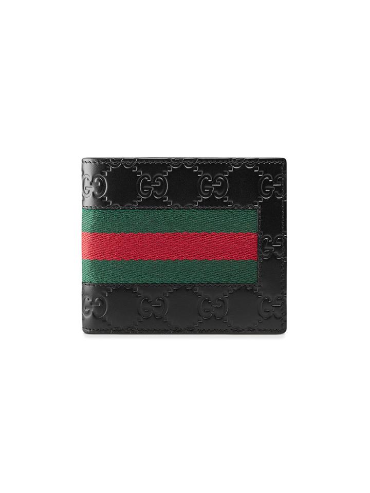Gucci Gucci Signature Web Wallet - Black