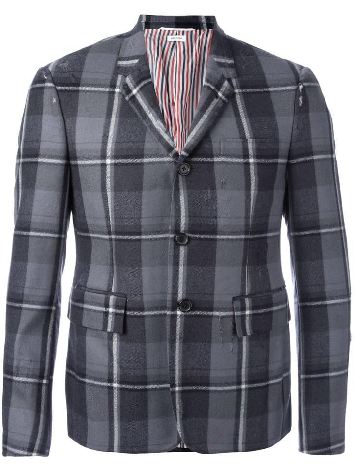 Thom Browne Checked Blazer - Grey