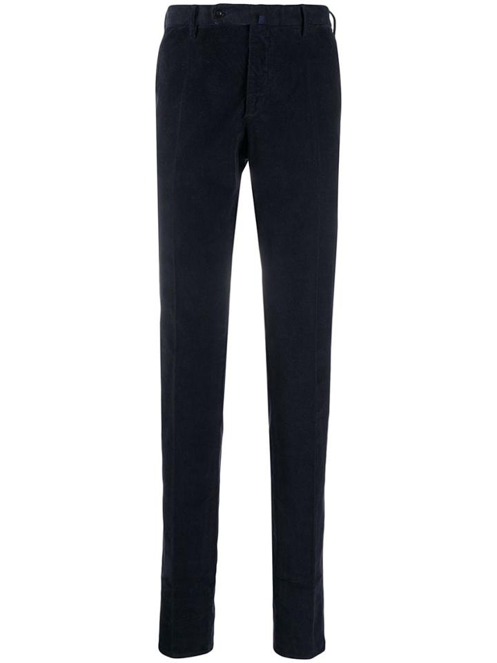 Incotex Off-centre Button Trousers - Blue