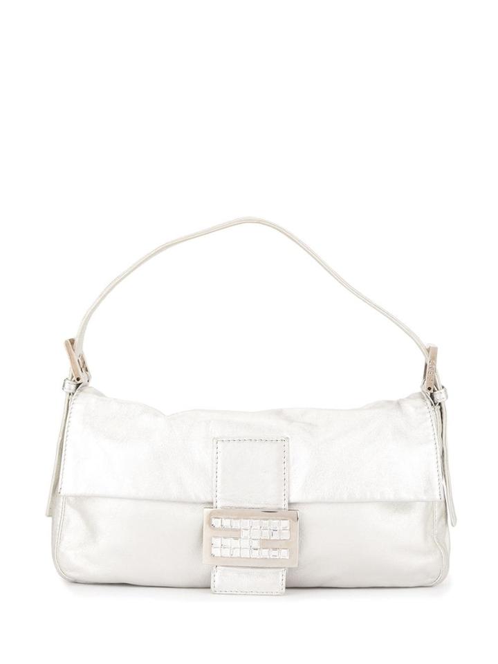 Fendi Vintage Baguette Shoulder Bag - Silver