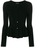 Twin-set Peplum Cardigan - Black