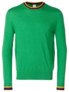 Paul Smith Stripy Detail Sweater - Green