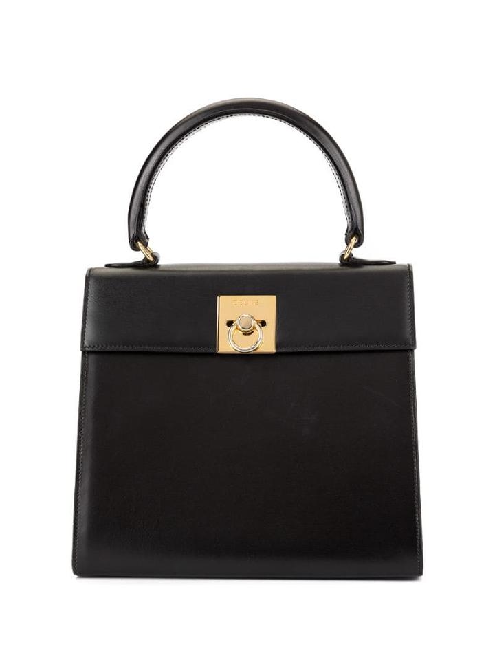 Céline Pre-owned Logo Plate Handbag - Black