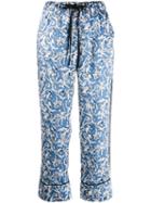 Victoria Victoria Beckham Printed Cropped Trousers - Blue