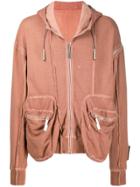A-cold-wall* Cargo Pockets Zip Hoodie - Brown