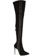 Rene Caovilla Embellished Thigh High Boots