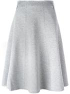 T By Alexander Wang Pleated Knee Length Skirt, Women's, Size: Xs, Grey, Rayon/cotton/polyester/spandex/elastane