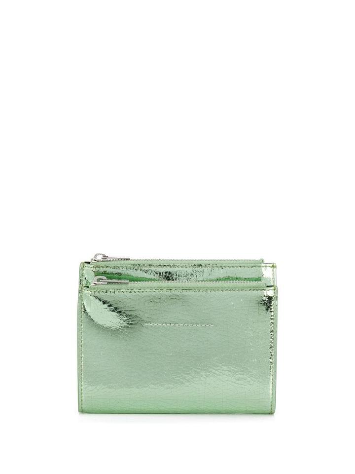 Mm6 Maison Margiela Reversed Logo Bi-fold Wallet - Green