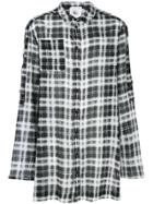 Lost & Found Rooms Oversized Plaid Longline Shirt - Black