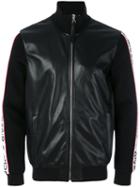 Givenchy - Logo Stripe Bomber Jacket - Men - Lamb Skin/polyester/spandex/elastane/viscose - 46, Black, Lamb Skin/polyester/spandex/elastane/viscose