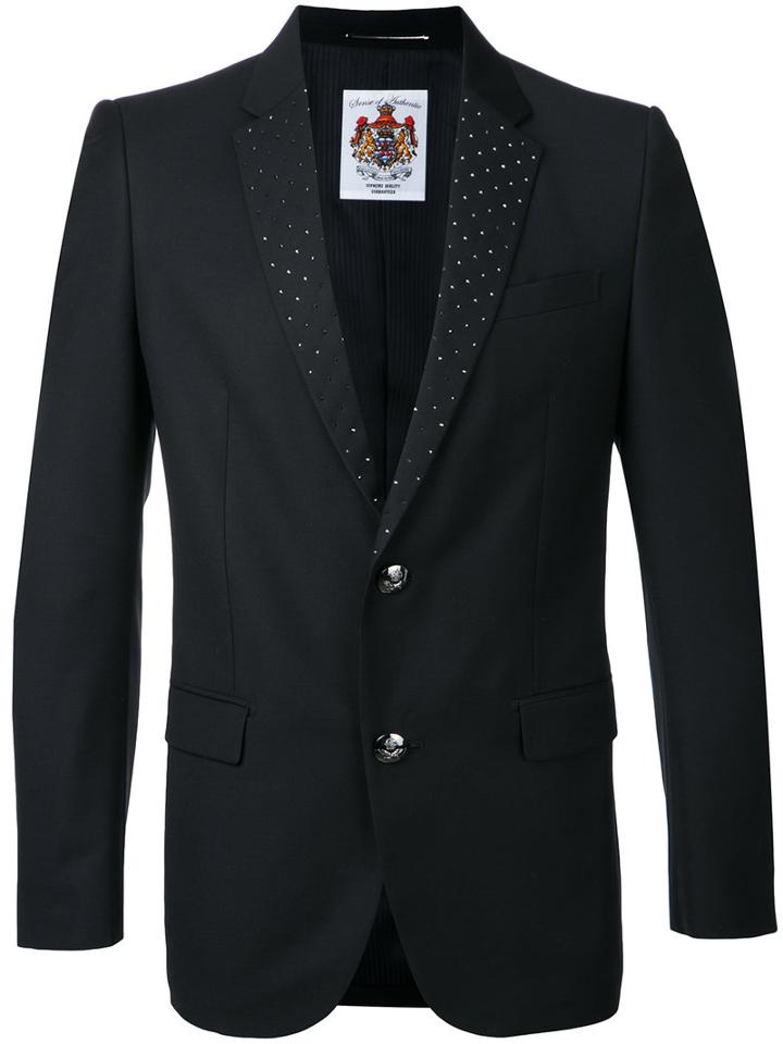 Education From Youngmachines Classic Blazer, Men's, Size: 3, Black, Polyester/rayon