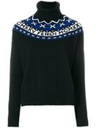 Fendi Embroidered Roll-neck Sweater - Black