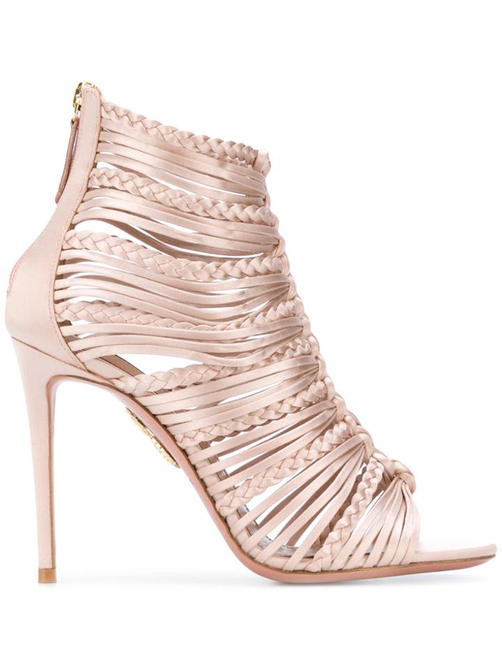 Aquazzura Nadja Heeled Sandals - Pink & Purple