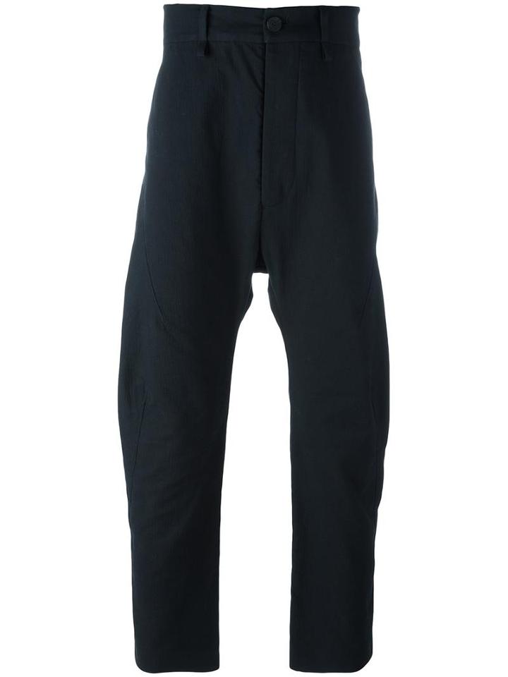 Cedric Jacquemyn Curved Leg Trousers, Men's, Size: 46, Black, Cotton/cashmere