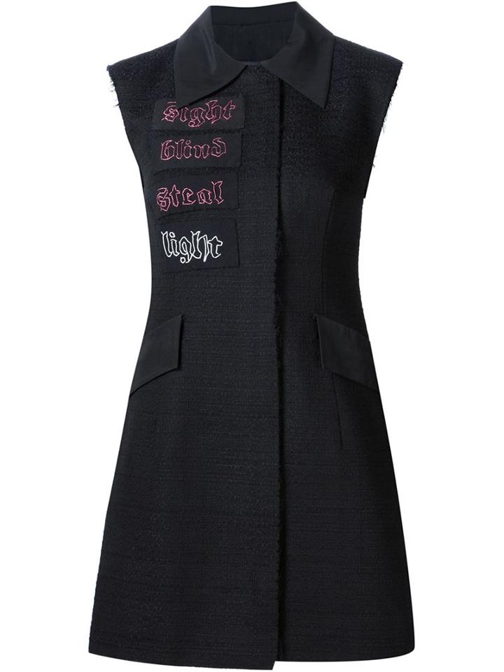 Yang Li 'perfecto' Waistcoat, Women's, Size: 38, Black, Viscose/cotton
