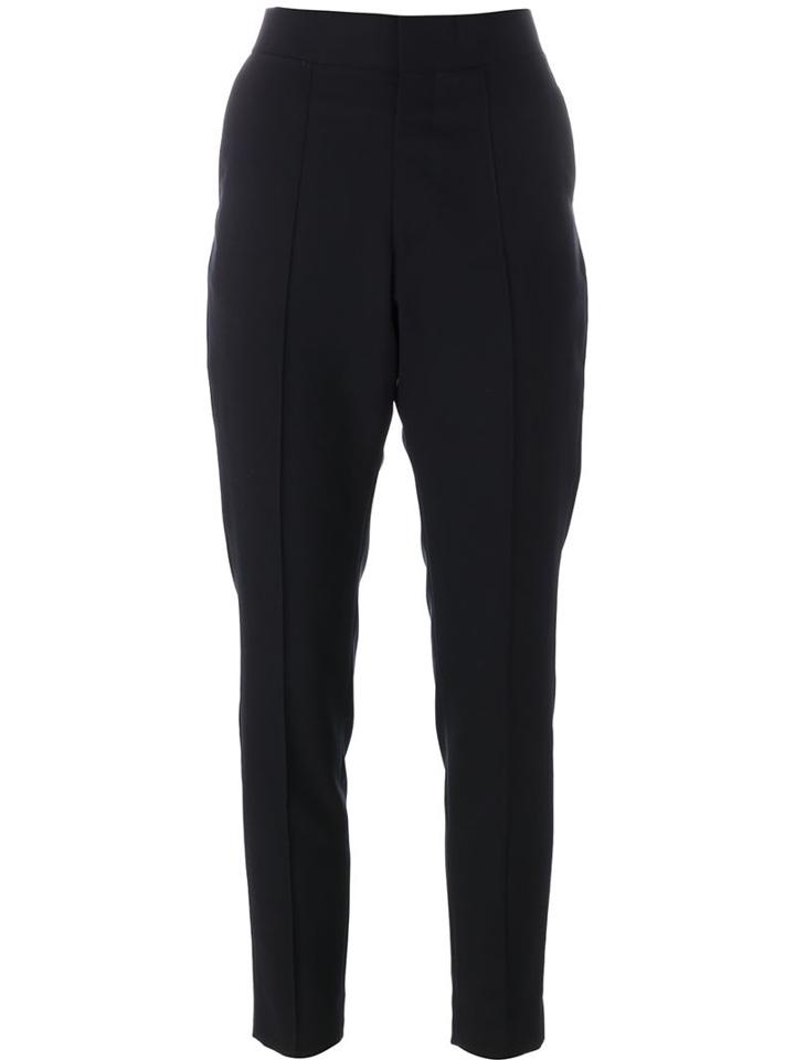 Hyke Cropped Trousers, Women's, Size: 1, Blue, Cotton/polyester/spandex/elastane