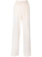 Jil Sander - Flared Trousers - Women - Silk/spandex/elastane/cupro - 36, Nude/neutrals, Silk/spandex/elastane/cupro