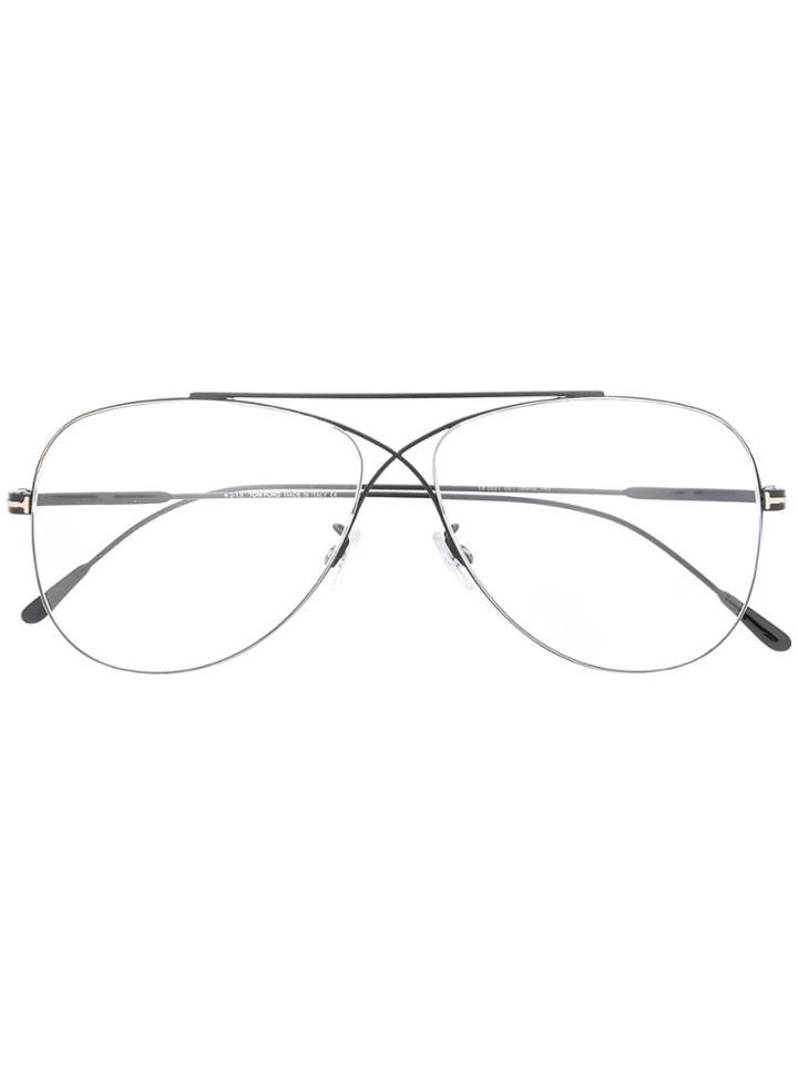 Tom Ford Eyewear Metal Crisscross Aviators - Black