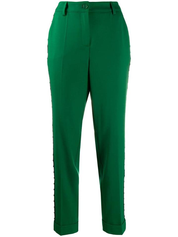 P.a.r.o.s.h. Studded Trim Tailored Trousers - Green