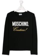 Moschino Kids Teen Couture Jersey Top - Black