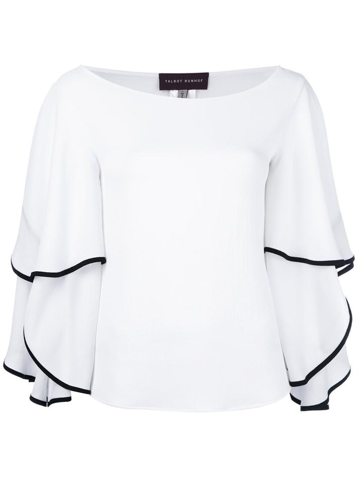 Talbot Runhof Manta Top, Women's, Size: 34, White, Polyester/spandex/elastane