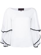 Talbot Runhof Manta Top, Women's, Size: 34, White, Polyester/spandex/elastane