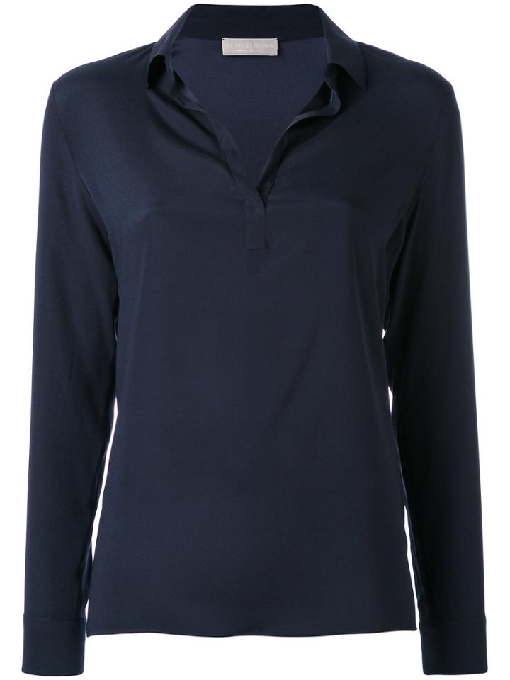 Le Tricot Perugia Classic Blouse - Blue