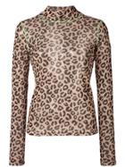 Sandy Liang Leopard Print Blouse - Brown