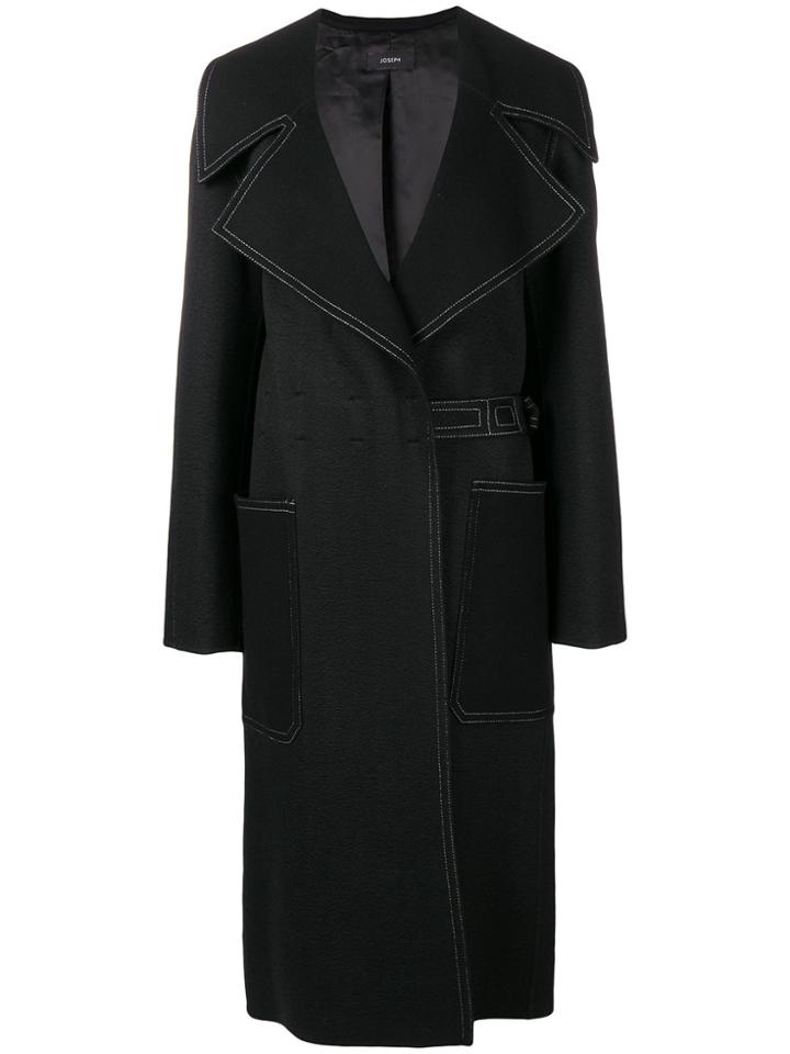 Joseph Notched Collar Coat - Black