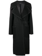 Joseph Notched Collar Coat - Black