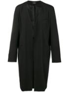 Curieux Gambit Collarless Coat, Men's, Size: Large, Black, Viscose/wool/polyamide/spandex/elastane