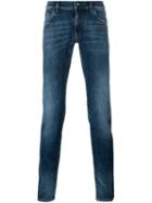 Dolce & Gabbana Washed Effect Jeans, Men's, Size: 46, Blue, Cotton/spandex/elastane
