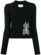 Frankie Morello Jacquard Beetle Jumper - Black