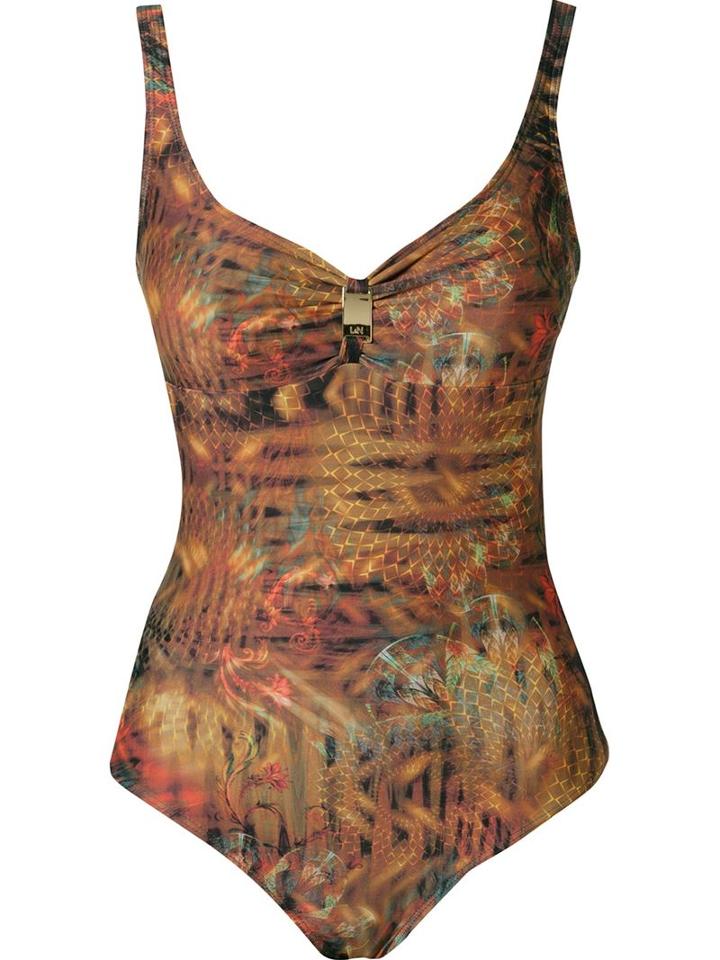 Lygia & Nanny Open Back Printed Swimsuit, Women's, Size: 42, Polyamide/spandex/elastane