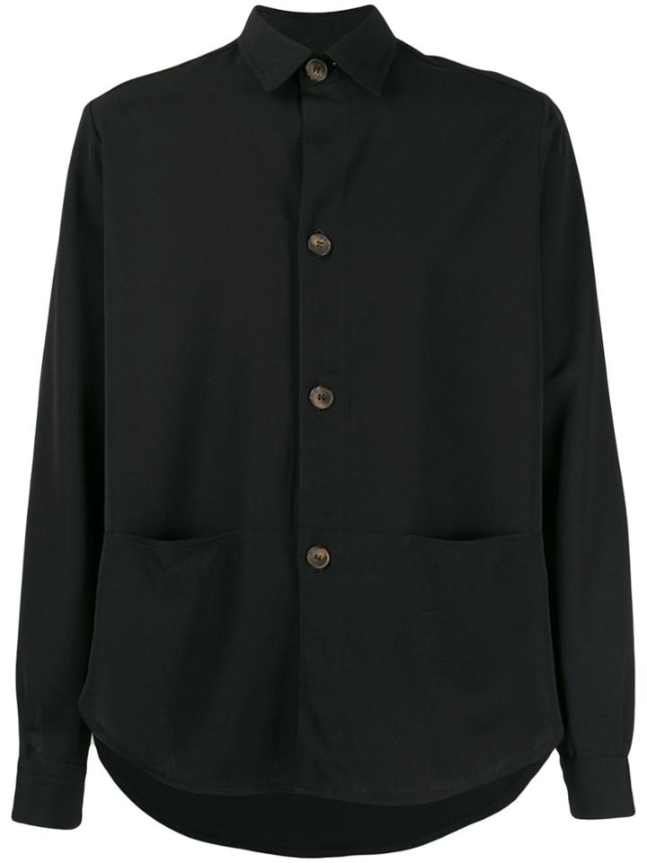 Société Anonyme Long-sleeved Elongated-back Shirt - Black