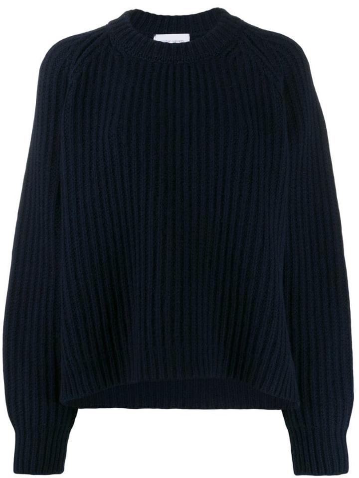 Christian Wijnants Oversized Rib Knit Jumper - Blue
