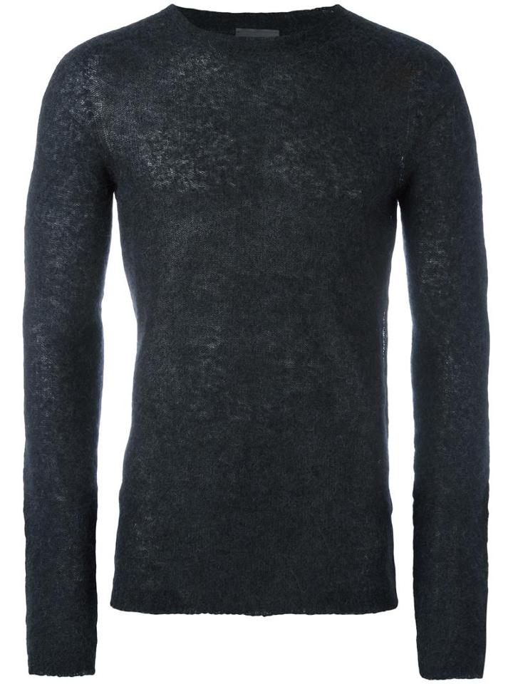 Laneus Crew Neck Jumper, Men's, Size: 46, Black, Polyamide/alpaca/wool