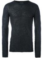 Laneus Crew Neck Jumper, Men's, Size: 46, Black, Polyamide/alpaca/wool