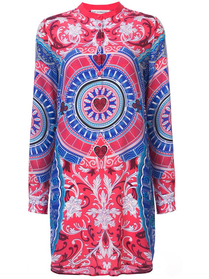Mary Katrantzou - Embroidered Shirt Dress - Women - Silk - 10, White, Silk
