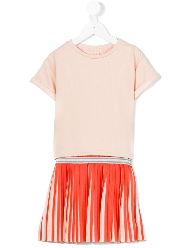 Pleated Hem Dress - Kids - Polyester/viscose - 8 Yrs, Pink/purple, Bellerose Kids