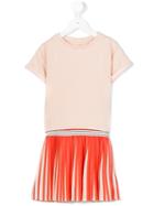 Pleated Hem Dress - Kids - Polyester/viscose - 8 Yrs, Pink/purple, Bellerose Kids
