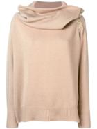 Mes Demoiselles Oversized Neck Sweater - Neutrals